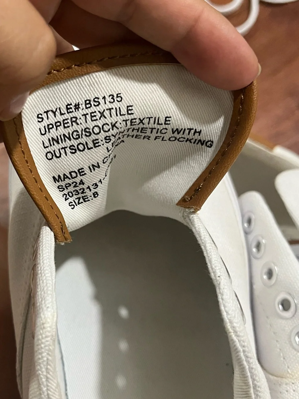 J. Crew White Canvas Sneakers with Tan Heel Accent